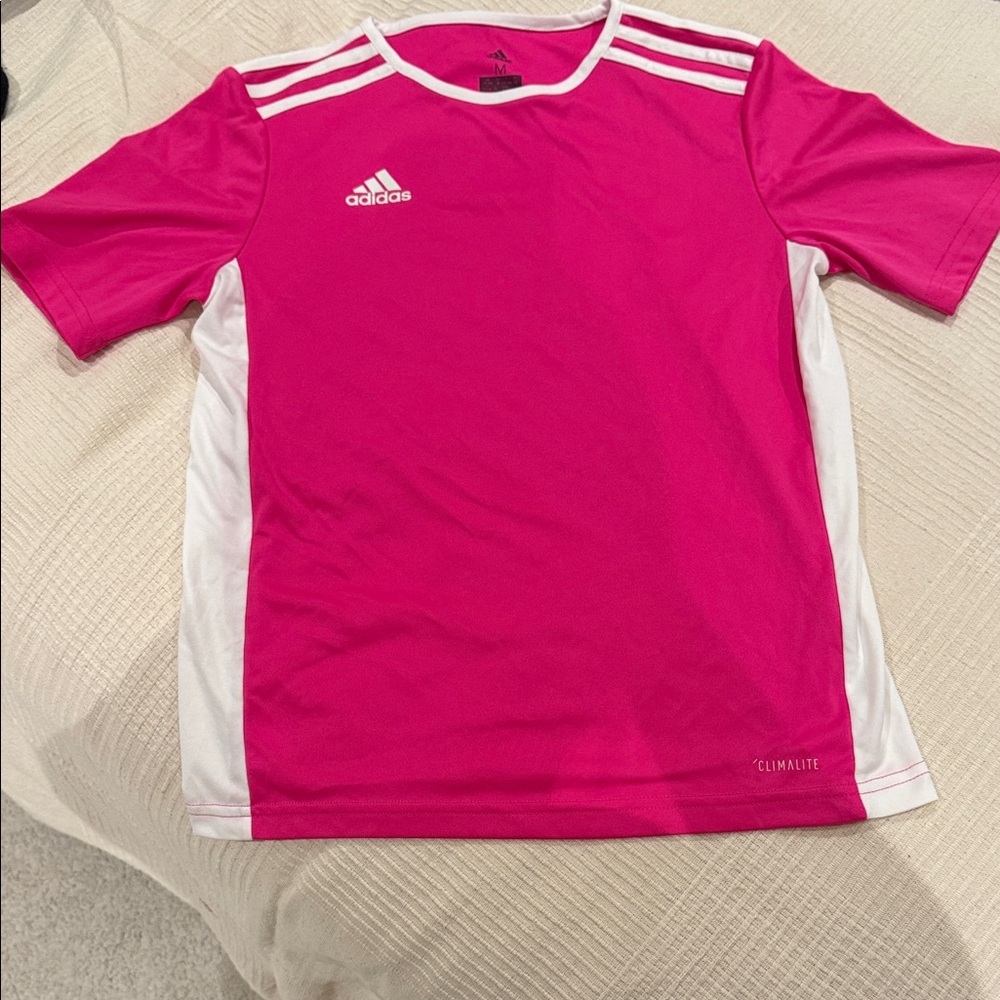 Adidas Kids Hot Pink and Black Climalite Tees (2Pc Bundle pack)(Ships from OR)